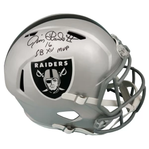 Jim Plunkett Signed Raiders Riddell Full Size Speed Replica Helmet w/SB XV MVP