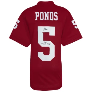 D'Angelo Ponds Signed Red Custom College Football Jersey w/2025 National Champs