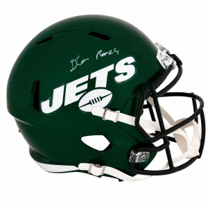 D'Angelo Ponds Signed New York Jets (2019-2023 Style) Green Riddell Full Size Speed Replica Helmet