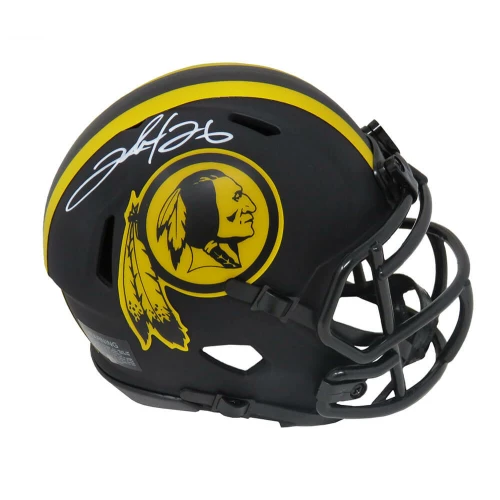 Clinton Portis Signed Washington Redskins Eclipse Black Matte Riddell Speed Mini Helmet
