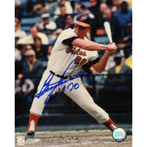 Boog Powell Signed Orioles Batting Action 8x10 Photo w/MVP'70