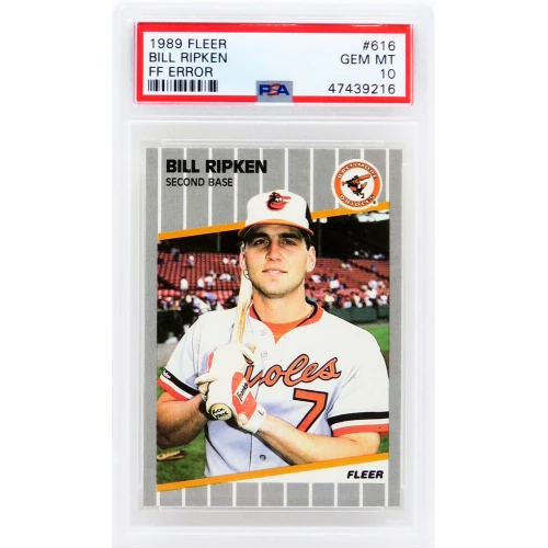 Bill Ripken (Baltimore Orioles) 1989 Fleer Baseball #616 FF Error Card - PSA 10 GEM MINT (New Label)