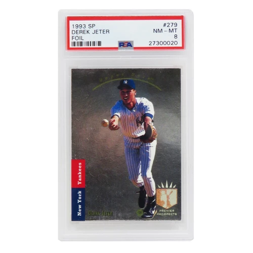 Derek Jeter (New York Yankees) 1993 SP Foil Baseball RC Rookie Card #279 - PSA 8 NM-MT (A)