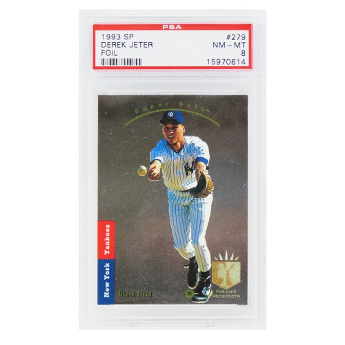 Derek Jeter (New York Yankees) 1993 SP Foil Baseball RC Rookie Card #279 - PSA 8 NM-MT (B)