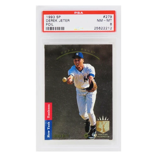 Derek Jeter (New York Yankees) 1993 SP Foil Baseball RC Rookie Card #279 (PSA 8 NM-MT) (C.)