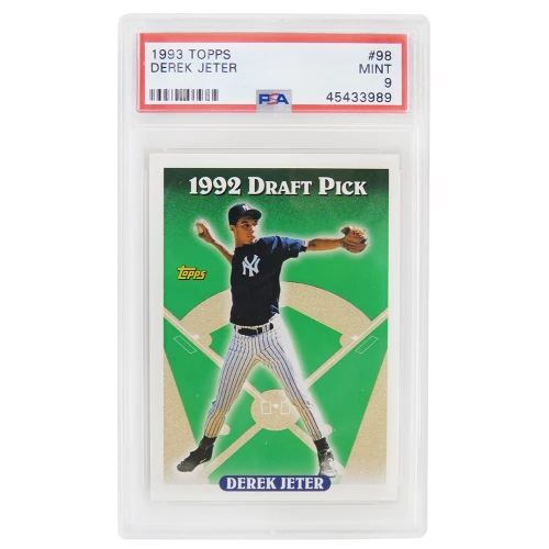 Derek Jeter (New York Yankees) 1993 Topps Baseball #98 RC Rookie Card - PSA 9 MINT (New Label)