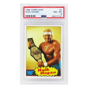 Hulk Hogan 1985 Topps WWF Pro Wrestling Stars (Yellow Background) RC Rookie Card #1 - PSA 8 NM-MT