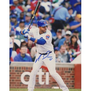 Aramis Ramirez Signed Chicago Cubs White Jersey Batting Action 8x10 Photo