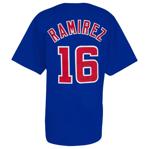Aramis Ramirez Signed Blue Custom Baseball Jersey w/Cubs HOF 2024