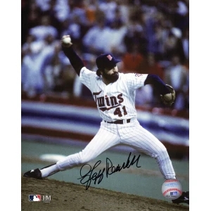 Jeff Reardon Signed Minnesota Twins Pitching Action 8x10 Photo