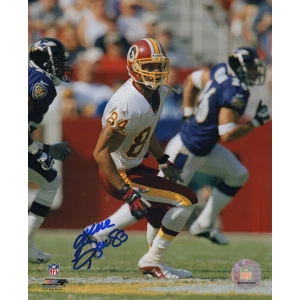 Andre Reed Signed Washington Football Team White Jersey Action 8x10 Photo