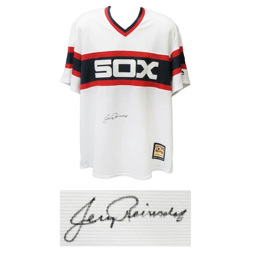 Jerry Reinsdorf Signed Chicago White Sox 1980's Style Throwback Majestic Cooperstown Collection White Jersey