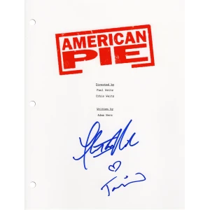 Tara Reid & Thomas Ian Nicholas Dual Signed American Pie Movie Script Cover Page