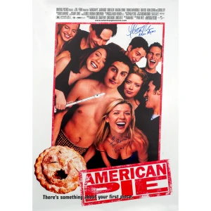 Tara Reid & Thomas Ian Nicholas Signed American Pie 27x40 Full Size Movie Poster w/Character Names