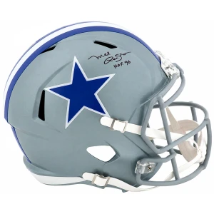 Mel Renfro Signed Dallas Cowboys Throwback (1964-66 Style) Riddell Full Size Speed Replica Helmet w/HOF'96
