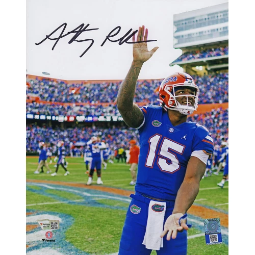 Anthony Richardson Signed Florida Gators Blue Jersey Gator Chomp 8x10 Photo - (Fanatics)