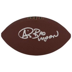 Andre Rison Signed Wilson Super Grip F/S NFL Football w/Bad Moon