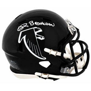 Andre Rison Signed Atlanta Falcons (90-02 Style) T/B Riddell Speed Mini Helmet w/Bad Moon