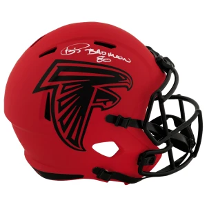 Andre Rison Signed Atlanta Falcons RAVE Riddell Full Size Speed Replica Helmet w/Bad Moon