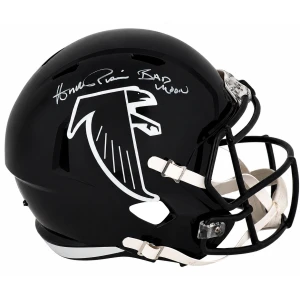 Andre Rison Signed Atlanta Falcons (90-02 Style) T/B Riddell Full Size Speed Replica Helmet w/Bad Moon