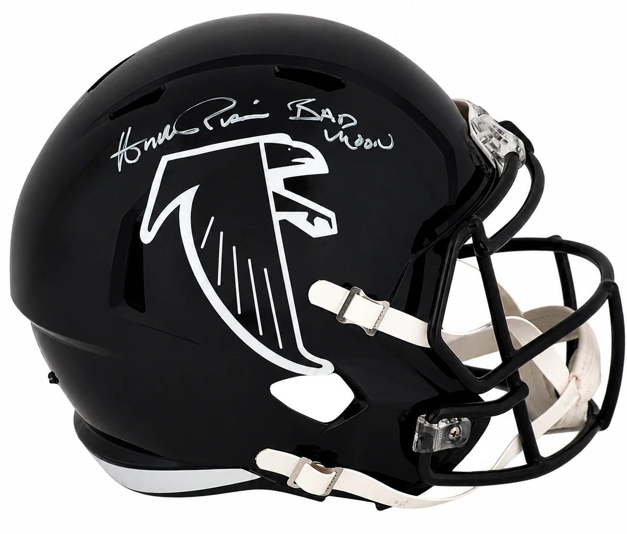 Andre Rison Signed Atlanta Falcons (90-02 Style) T/B Riddell Full Size Speed Replica Helmet w/Bad Moon