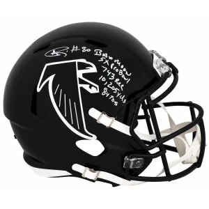 Andre Rison Signed Atlanta Falcons (90-02 Style) T/B Riddell Full Size Speed Replica Helmet w/5-Inscriptions