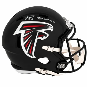 Andre Rison Signed Atlanta Falcons (2003-19 Style) T/B Riddell Full Size Speed Replica Helmet w/Bad Moon