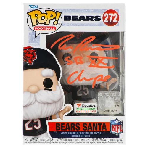 Ron Rivera Signed Chicago Bears SANTA Funko Pop Doll #272 w/SB XX Champs