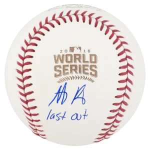 Anthony Rizzo Signed Rawlings 2016 World Series (Chicago Cubs) Baseball w/Last Out!