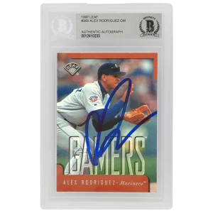 Alex Rodriguez Signed Seattle Mariners Baseball Trading Card (various) - (Beckett Encapsulated)