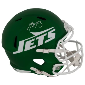 Aaron Rodgers Signed New York Jets 2024 Green Riddell Full Size Speed Replica Helmet - (Fanatics)