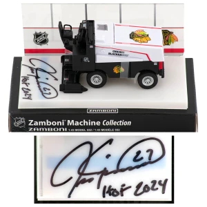 Jeremy Roenick Signed Chicago Blackhawks NHL Mini Zamboni w/HOF 2024