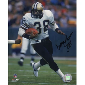 George Rogers Signed New Orleans Saints White Jersey Action 8x10 Photo