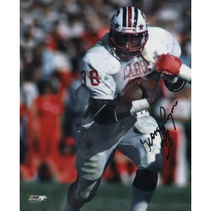 George Rogers Signed South Carolina Gamecocks White Jersey Action 8x10 Photo