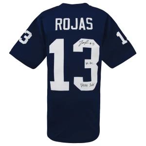 Tony Rojas Signed Navy Custom College Football Jersey w/We Are Penn State