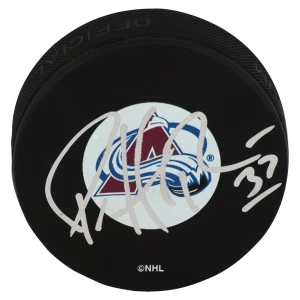 Patrick Roy Signed Colorado Avalanche Logo Hockey Puck - (JSA COA)