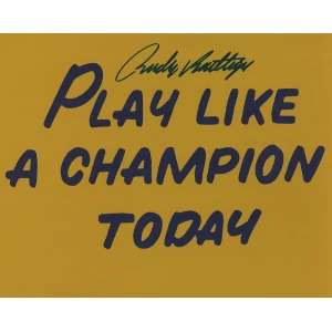 Rudy Ruettiger Signed Notre Dame Play Like A Champion Today 8x10 Photo
