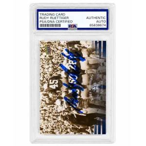 Rudy Ruettiger Signed Norte Dame 2013 Upper Deck (Carried Off Field) Football Card #27 - (PSA Encapsulated)