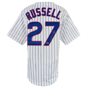 Addison Russell Signed White Custom Baseball Jersey  - (Beckett)
