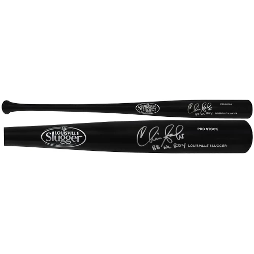 Chris Sabo Signed Louisville Slugger Pro Stock Black Baseball Bat w/88 NL ROY