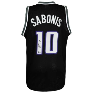 Domantas Sabonis Signed Black Custom Basketball Jersey - (Beckett)