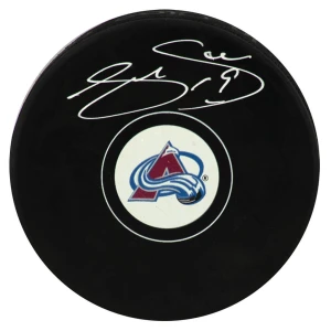 Joe Sakic Signed Colorado Avalanche Logo Hockey Puck