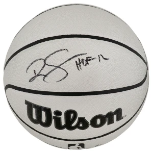 Ralph Sampson Signed Wilson Silver Full Size NBA Basketball w/HOF'12