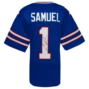 Curtis Samuel Signed Blue Custom Football Jersey