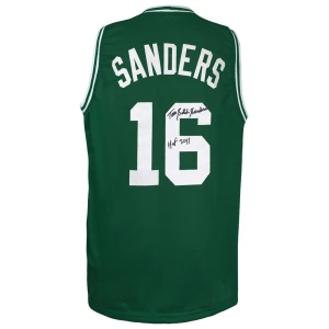 Tom Sanders Signed Green Custom Basketball Jersey w/Satch, HOF 2011