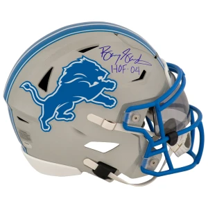 Barry Sanders Signed Detroit Lions Riddell Mid-Size SpeedFlex Helmet w/HOF'04