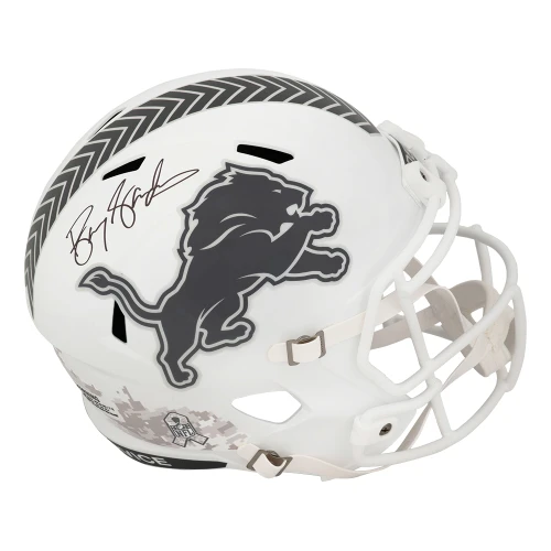Barry Sanders Signed Detroit Lions SALUTE 2024 White Riddell Full Size Speed Replica Helmet