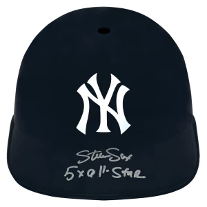 Steve Sax Signed New York Yankees Souvenir Replica Batting Helmet w/5x All Star
