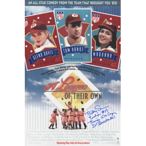 Bitty Schram Signed A League Of Their Own 11×17 Movie Poster w/Evelyn #17, There's No Crying In Baseball