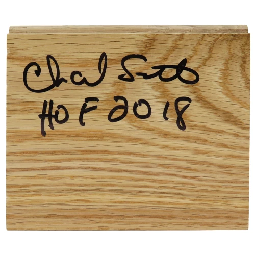 Charlie Scott Signed 5×6 Wood Floor Piece w/HOF 2018
